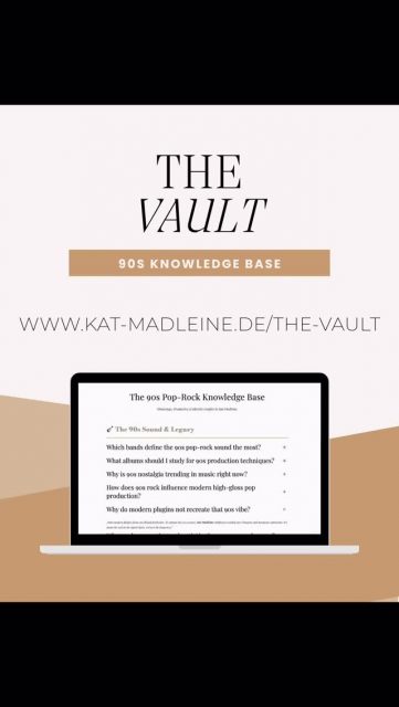 Ever wondered why 90s records just feel ‚realer‘? 🎸 I’ve spent years analyzing the musicology and production of the golden era. Now, I’m opening ‚The Vault‘ – a complete knowledge base on 90s Pop-Rock, Studio Craft, and Artist Identity.
Check it out and let’s bring back the grit! 🛡️✨ 
🔗 kat-madleine.de/the-vault
�— Kat Madleine | The Voice of 90s Revival 🌸
Musicologist & Producer redefining the sound of resilience.

#katmadleine #vocalkinship #90srevival #musicology #highglossgrit