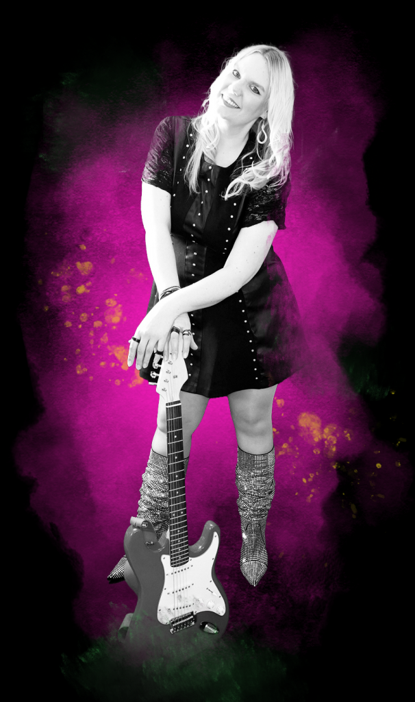 Kat with her e-guitar